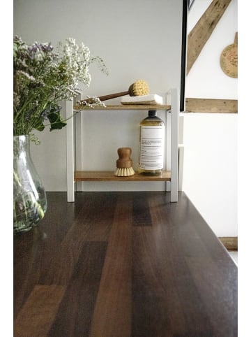 Wenko Keukenkast "Louisa" bamboe/wit - (B)32 x (H)33 x (D)11 cm