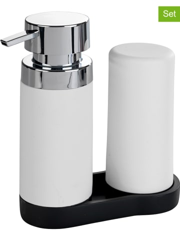 Wenko 3-częściowy zestaw "Easy Squeez-e" w kolorze srebrno-białym