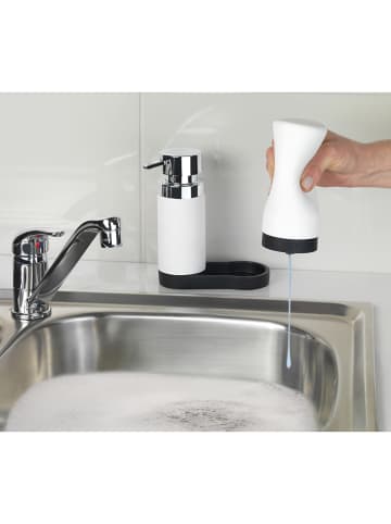 Wenko 3-delige afwasset "Easy Squeez-e" wit/chroomkleurig