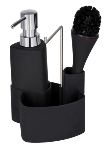 Wenko Organizer "Empire" w kolorze czarnym do mycia naczyń - 11 x 19 x 12,5 cm