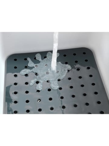 Wenko Gootsteenmat "Kristal" grijs - (B)27,5 x (H)1 X (D)31 cm