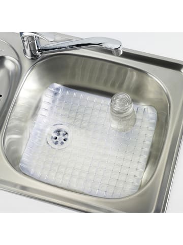 Wenko 2-delige set: gootsteenmatten "Opal" transparant - (L)31 x (B)26,5 cm