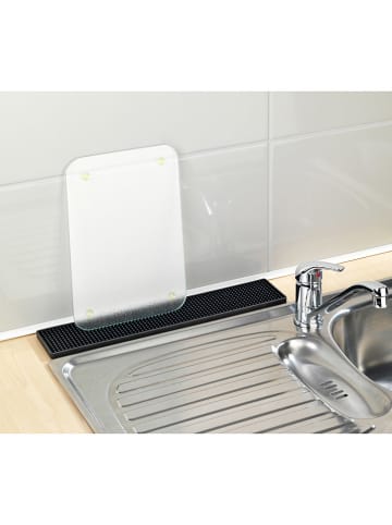 Wenko Afdruipmat "Slim" zwart - (L)42 x (B)8 cm