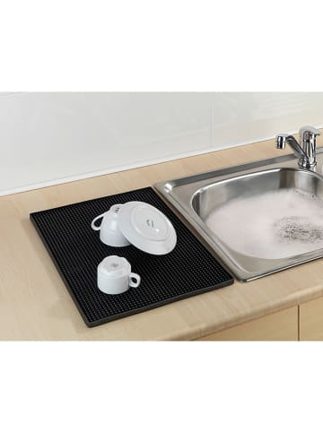 Wenko Afdruipmat "Maxi" zwart - (L)40 x (B)30 cm