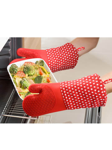 Wenko 2-delige set: ovenwanten rood - (L)37,5 x (B)18,5 cm