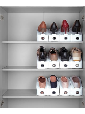 Wenko 4-delige set: schoenhouders wit - (B)29 x (H)15 x (D)11,5 cm