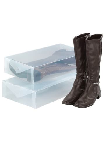 Wenko 2-delige set: opbergboxen voor laarzen transparant - (B)52 x (H)11 x (D)30 cm