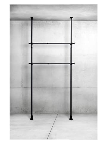 Wenko 2er-Set: Kleiderstangen "Herkules" in Schwarz - (L)120 cm