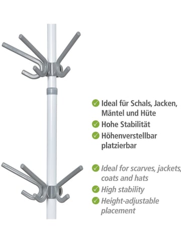Wenko 2-delige set: haken "Herkules" grijs - (B)29 x (H)12,5 x (D)15 cm