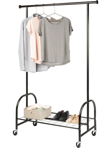 Wenko Stojak w kolorze czarnym na ubrania  - 121 x 185 x 52 cm