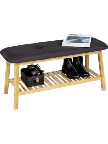 Wenko Schoenenbank "Ecori" zwart/lichtbruin - (B)90 x (H)45 x (D)33 cm