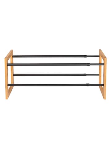 Wenko Schoenenrek naturel/zwart - (B)61 x (H)30 x (D)20 cm