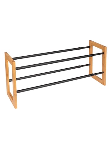 Wenko Schoenenrek naturel/zwart - (B)61 x (H)30 x (D)20 cm