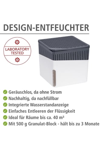 Wenko Luchtontvochtiger "Cube" wit - (B)13 x (H)13 x (D)13 cm