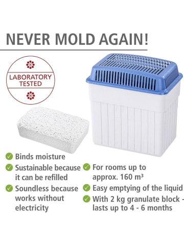 Wenko Luchtontvochtiger wit/blauw - (B)23 x (H)24 x (D)15,5 cm