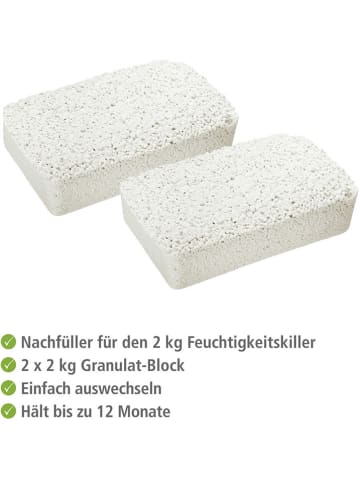 Wenko 2-delige set: navulverpakkingen voor luchtonvochtiger wit