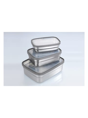 Wenko 3-delige set: vershouddozen grijs - 1,2 l