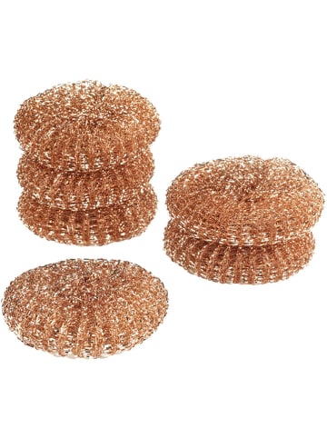 Wenko 6-delige set: koperen sponzen lichtbruin - Ø 9 cm