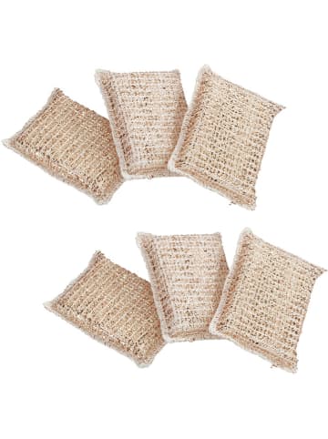 Wenko 6er-Set: Kupferschwämme in Hellbraun - (L)11 x (B)7 cm