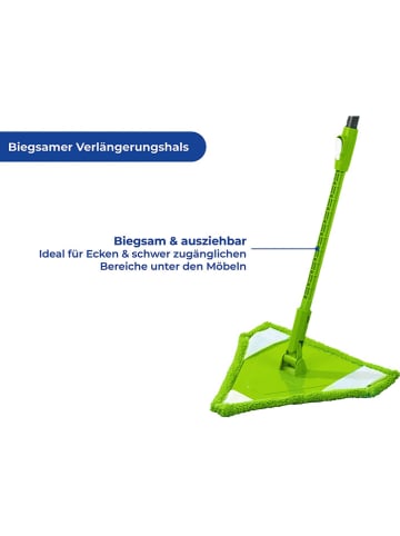 Wenko Driehoekige mop groen - (B)31 x (H)160 x (D)27 cm
