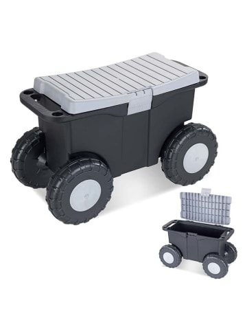 Wenko Tuin- en hobbywagen zwart/grijs - (B)59 x (H)36 x (D)27 cm