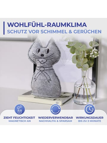 Wenko 2-in-1 deurstopper en luchtontvochtiger grijs - (B)13 x (H)27 x (D)12 cm