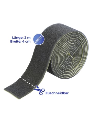 Maximex 2-delige set: antislip tapijtbanden igrijs - (L)200 x (B)4 cm