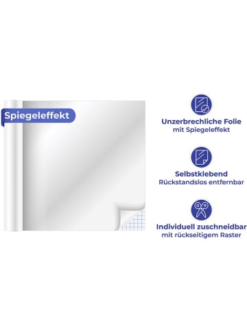 Wenko Spiegelfolie zilverkleurig - (L)150 x (B)58 cm