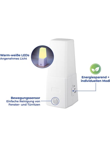 Wenko 2er-Set: LED-Nachtleuchten in Weiß - (H)12,5 cm