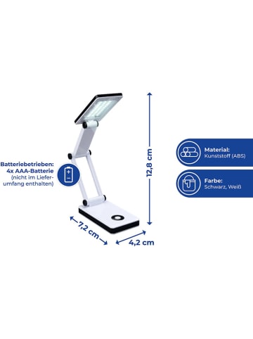 Wenko Ledtafellamp wit - (B)7,2 x (H)12,8 x (D)4,2 cm