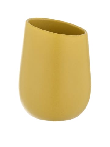 Wenko Tandenborstelhouder "Badi" geel - (H)11 x  Ø 8 cm