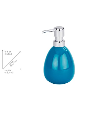 Wenko 2-delige set: zeepdispensers "Polaris" turquoise - 390 ml