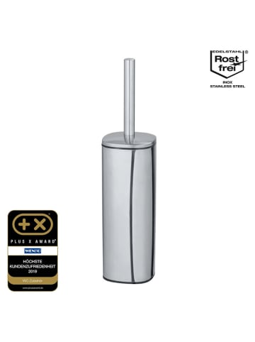 Wenko Toiletborstelgarnituur "Alassio" zilverkleurig - (H)39,2 cm