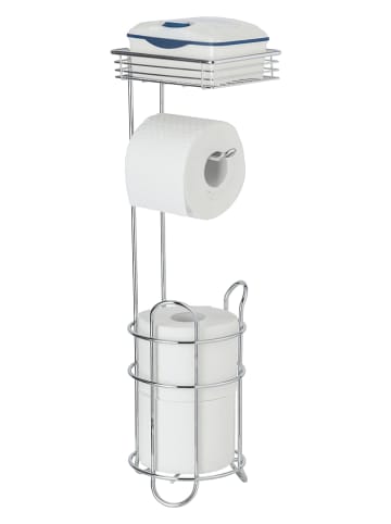 Wenko Uchwyt w kolorze srebrnym na papier taoletowy  - wys. 59 x Ø 16 cm