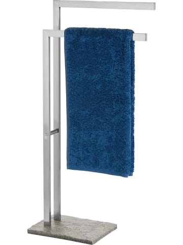 Wenko Handdoekhouder "Granit" grijs/chroomkleurig - (B)43,5 x (H)86,5 x (D)20 cm