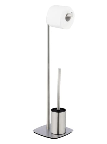 Wenko Toiletgarnituur ''Iria'' zilverkleurig - (B)23 x (H)72 x (D)20 cm