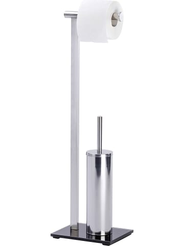 Wenko Roestvrijstalen toiletborstelgarnituur "Lava" - (H)71 cm