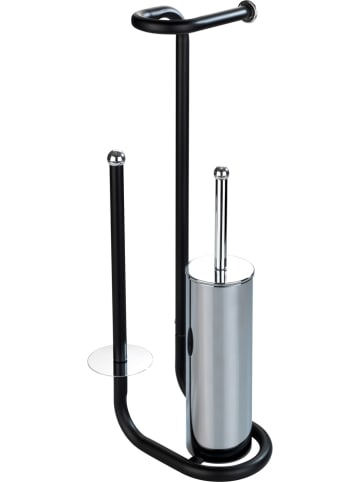 Wenko Toiletborstelgarnituur "Universalo" zwart- (B)20 x (H)62,5 x (D)23 cm