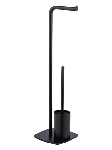 Wenko Toiletborstelgarnituur ''Iria'' zwart - (B)23 x (H)72 x (D)20 cm