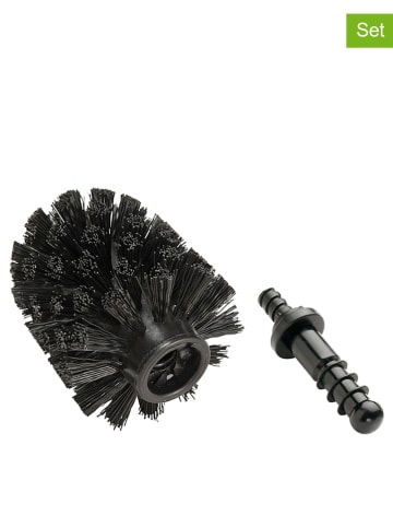 Wenko Wymienne główki  (2 szt.) w kolorze czarnym do szczotki WC - Ø 7,5 cm