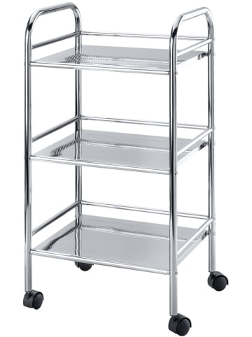Wenko Trolley zilverkleurig - (B)41 x (H)75 x (D)32 cm