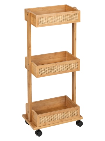 Wenko Badkamerwagen "Allegre" bruin - (B)18,5 x (H)71,5 x (D)32 cm