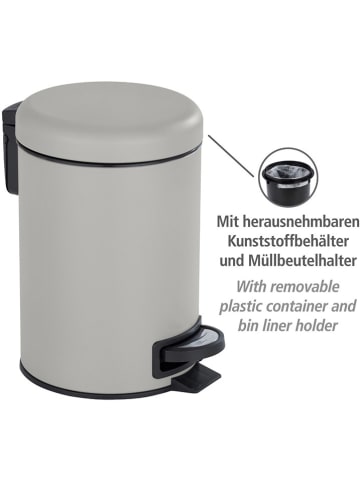Wenko Pedaalemmer taupe - 5 l