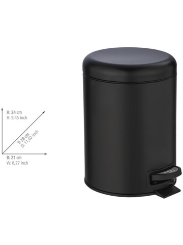 Wenko Pedaalemmer zwart - 5 l