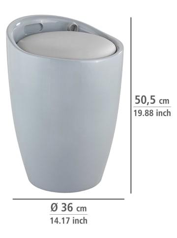 Wenko Hocker łazienkowy "Candy" w kolorze szarym - wys. 50,5 x Ø 36 cm