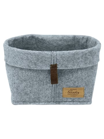 Wenko 2-delige set: opbergmanden "Feli" grijs - (B)24 x (H)16 x (D)16 cm