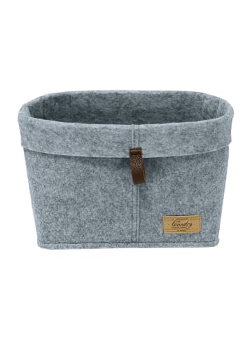 Wenko 2-delige set: opbergmanden "Feli" grijs - (B)30 x (H)19 x (D)18 cm