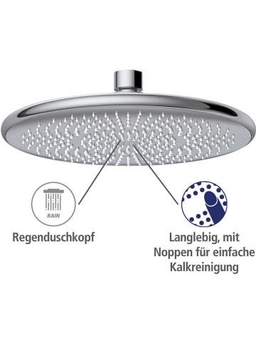 Wenko Deszczownica prysznicowa w kolorze srebrnym - Ø 22,5 cm