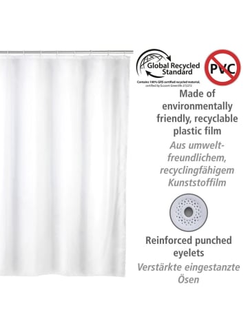Wenko Douchegordijn wit - (L)200 x (B)120 cm