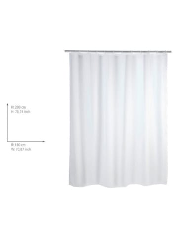 Wenko Zasłona prysznicowa w kolorze białym - 200 x 180 cm